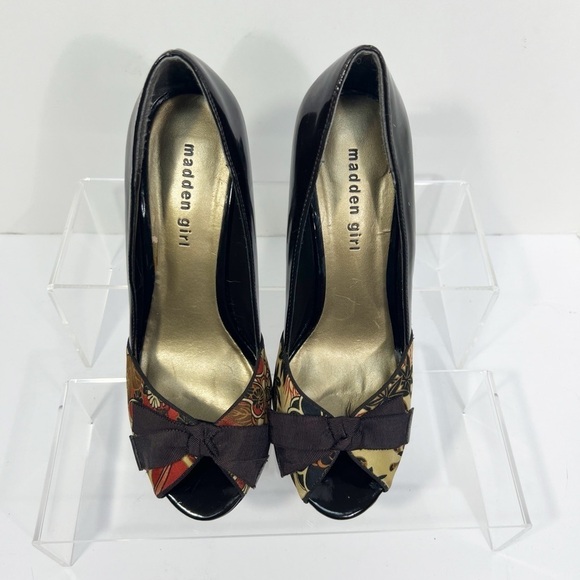 Madden Girl Womens Black and Multi Patent Pristege Platform Pump size and size 7 - Picture 4 of 8